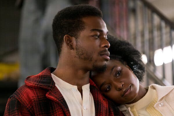 Stephan James and KiKi Layne in a scene from the Berry Jenkins film “If Beale Street Could Talk,” based on the book by James Baldwin. 